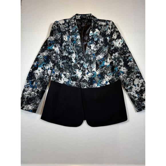 Grace Elements Jackets & Blazers - Grace Elements Women's Blazer Jacket Abstract Print Size 14 Black